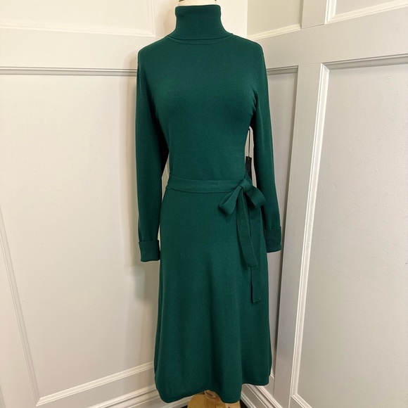 New Emerald Green Vince Camuto Jersey Dress - Picture 1 of 11